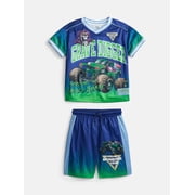 Monster Jam Boys Graphic Soccer Jersey and Shorts Set, 2-Piece, Sizes 4-16