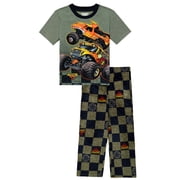 Monster Jam Boys Short Sleeve Top and Pant Pajama Set, 2-Piece, Sizes 4-12