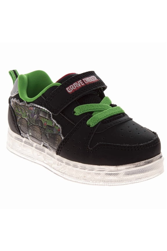 Boys Sneakers with Green Details (Toddler Little Kids), Black Green, Size: 10