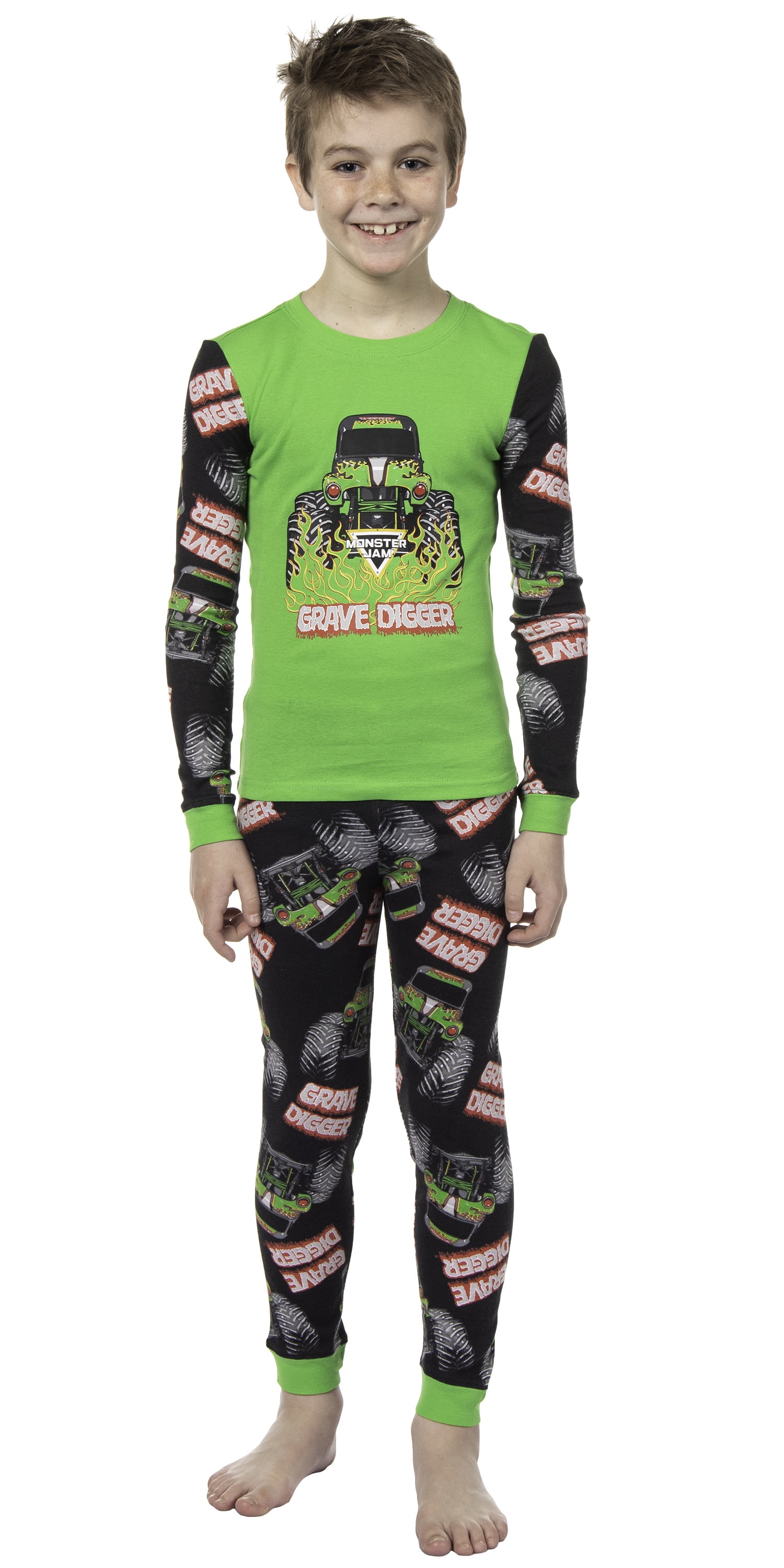 Monster Jam Official Merchandise: Boys' Grave Digger Truck Pajama