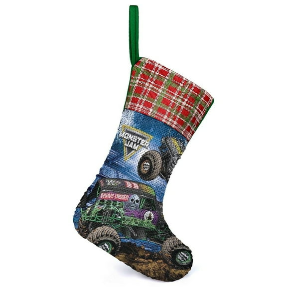 Monster Jam Christmas Stocking Santa Claus Stockings Xmax Gift Socks Christmas Tree Decoration Party Ornaments Hangings
