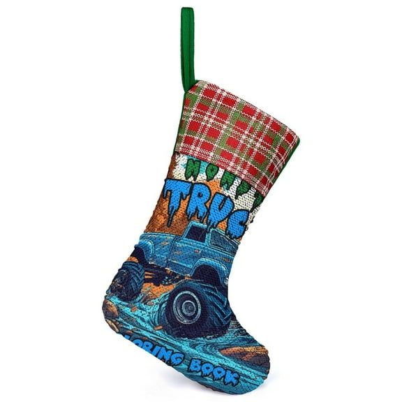 Monster Jam Christmas Stocking Santa Claus Stockings Xmax Gift Socks Christmas Tree Decoration Party Ornaments Hangings