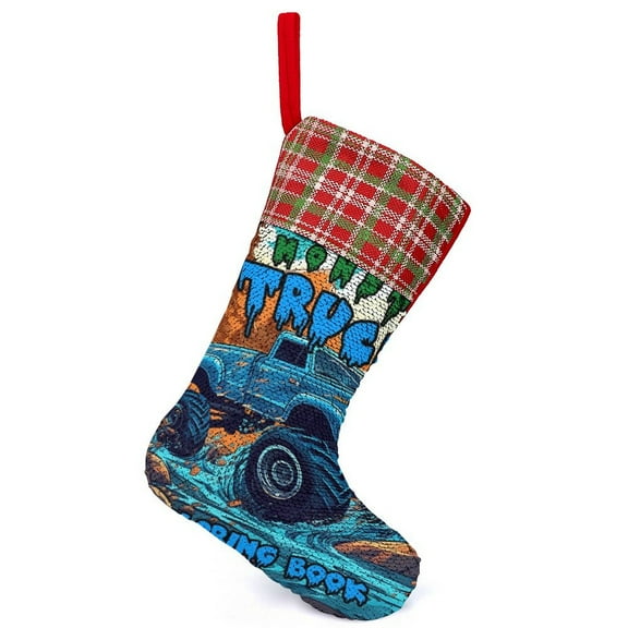 Monster Jam Christmas Stocking Santa Claus Stockings Xmax Gift Socks Christmas Tree Decoration Party Ornaments Hangings