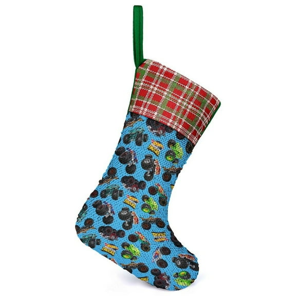 Monster Jam Christmas Stocking Santa Claus Stockings Xmax Gift Socks Christmas Tree Decoration Party Ornaments Hangings