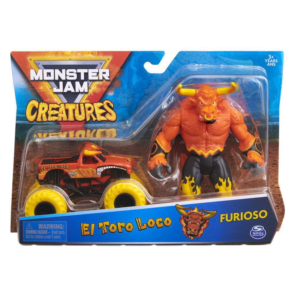 Monster Jam Creatures 2-Pack El Toro Loco & Furioso 2021 New Sealed 1:64
