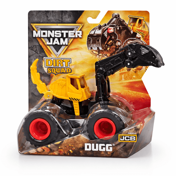 Monster Jam Dirt Squad DUGG Vehicle  JCB Construction Monster Truck Toy, Series 11