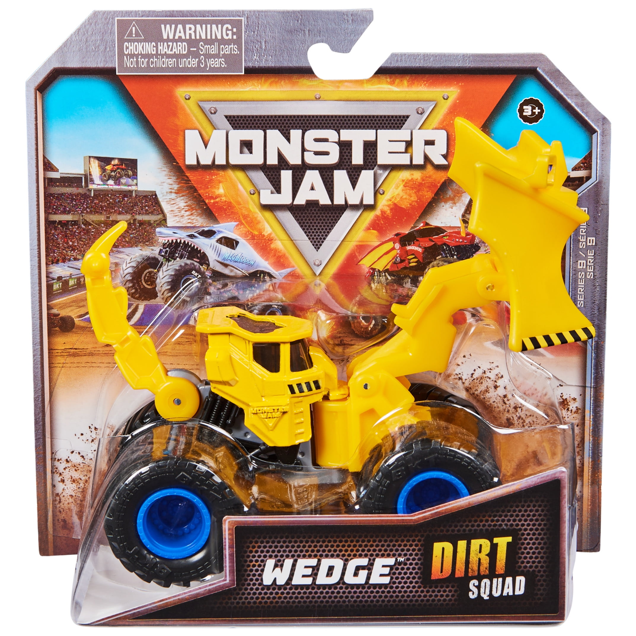 Monster Jam, Official Wedge Dirt Squad Dump Truck Monster Truck with Moving Parts, 1:64 Scale Die-Cast Vehicle Toys for Boys 3+