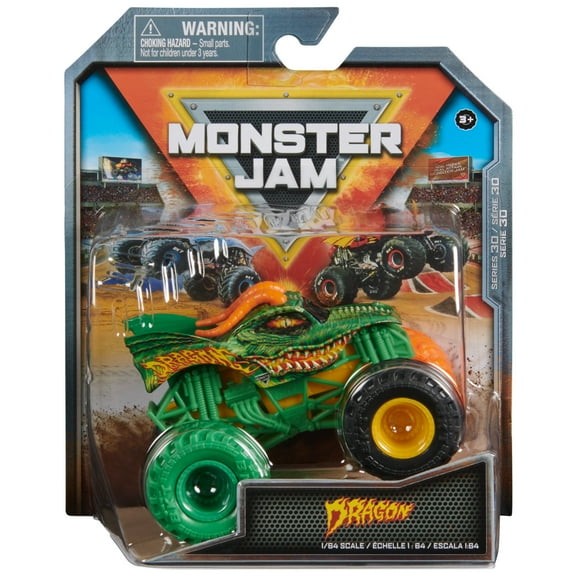Monster Jam Dragon - 1:64 Scale Monster Trucks, Girl and Boy Toys