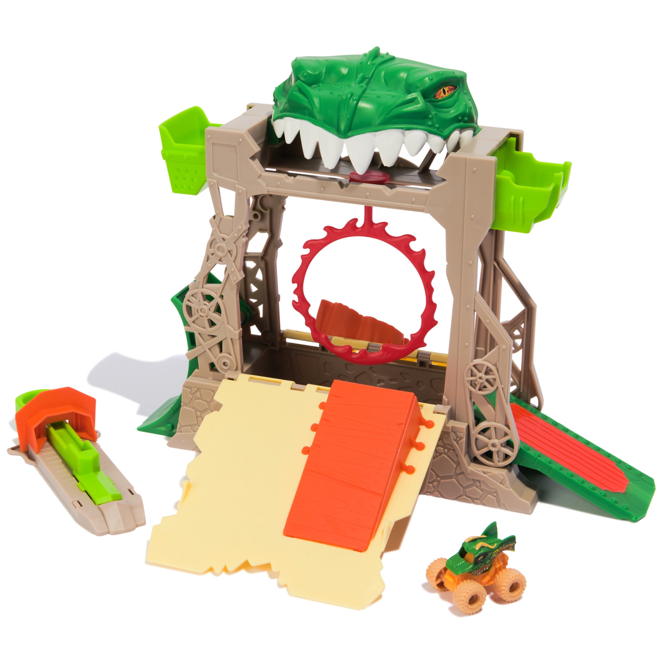 Monster Jam, Dragon Dungeon of Doom Playset, Mini Jams, Exclusive Die-Cast Dragon Monster Truck 1:87 Scale, Kids Toys for Boys Ages 3 4 5 6+