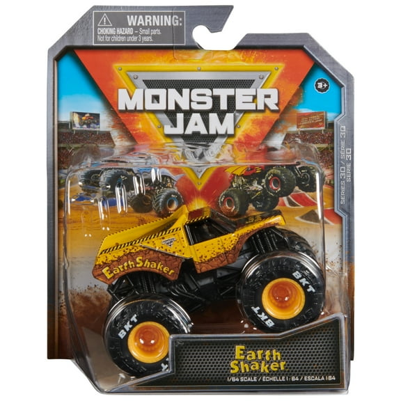 Monster Jam Earth Shaker - 1:64 Scale Monster Trucks, Girl and Boy Toys