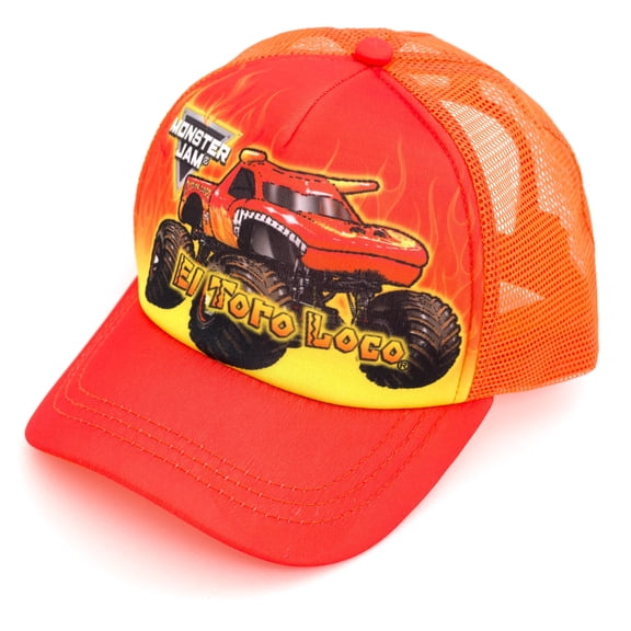 Monster Jam Youth Boys' Strapback Baseball Cap El Toro Loco Orange