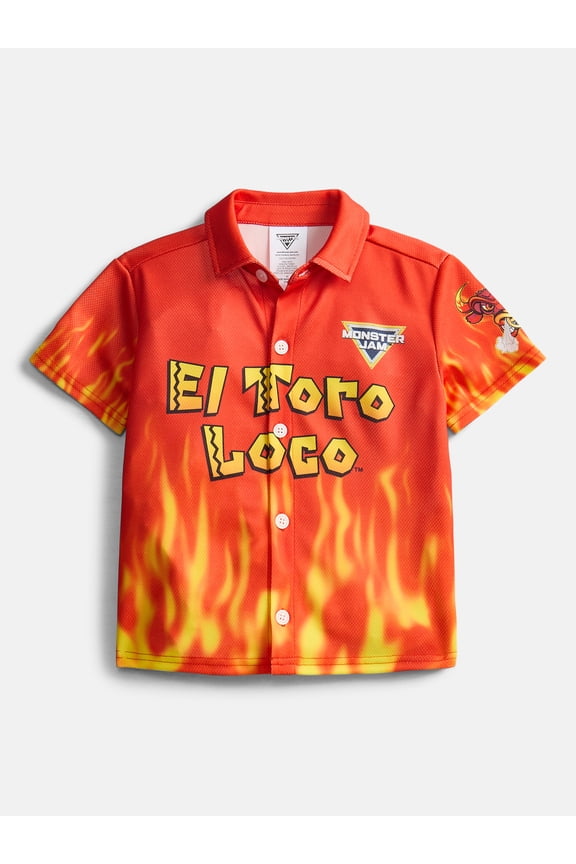 El Toro Loco Toddler Boys Button Shirt with Short Sleeves, Sizes 12M-5T