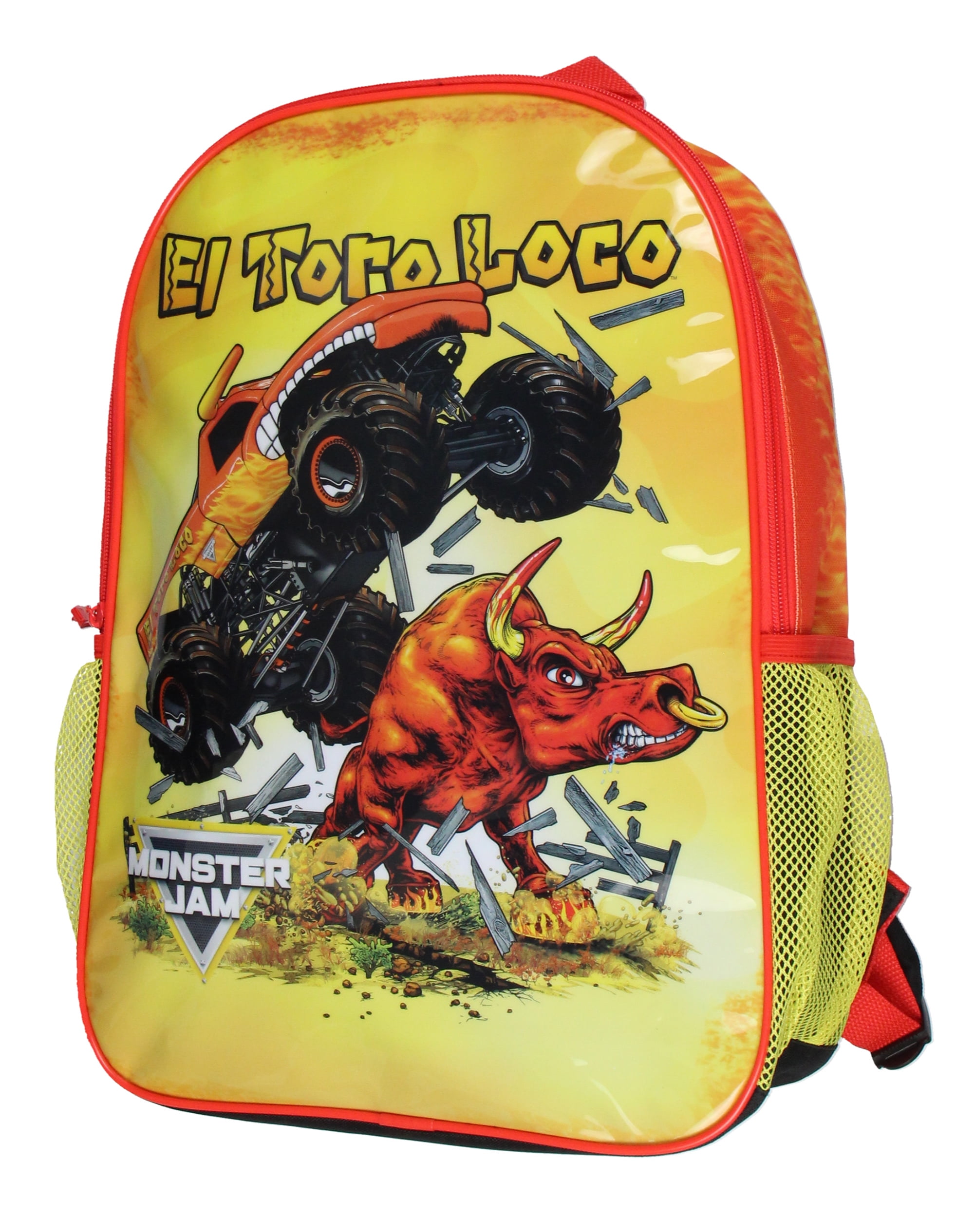 Monster Jam El Toro Loco Travel School Single Compartment Backpack For Daily Use 16"