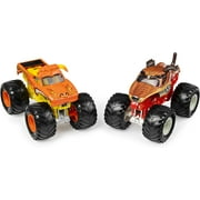 Monster Jam El Toro Loco vs Monster Mutt Monster Truck Duo Pack- True Metal 1:64 Scale Die-Cast Twin Showdown Pack- BKT Tires Work on All 1:64 Tracks- Authentic Collectible For Fans & Birthday Parties