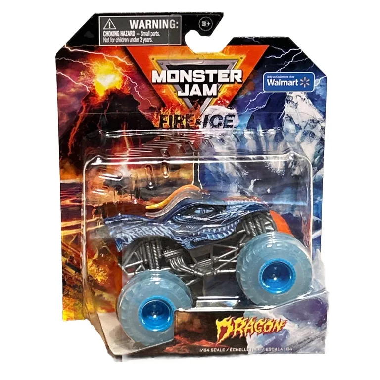 Monster Jam, Fire & Ice Dragon Monster Truck, Die-Cast Vehicle