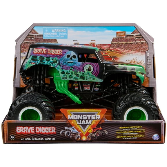 Monster Jam, Grave Digger 1:24 Scale Die-Cast Monster Truck