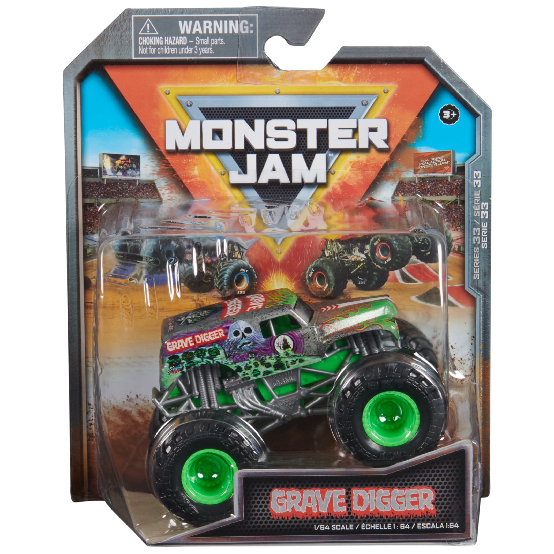 Monster Jam Grave Digger - 1:64 Scale Monster Trucks, Girl and Boy Toys