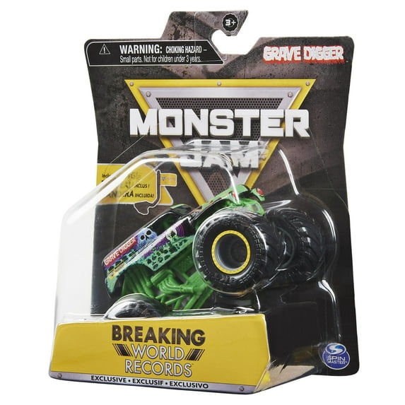 Monster Jam Grave Digger Breaking World Records 1:64 Scale