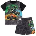 thumbnail image 1 of Monster Jam Grave Digger El Toro Loco Megalodon Pullover Pajama Shirt and Shorts Sleep Set Toddler to Little Kid, 1 of 5