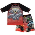 thumbnail image 1 of Monster Jam Grave Digger El Toro Loco Megalodon UPF 50+ Rash Guard Swim Trunks Outfit Set Toddler to Big Kid, 1 of 5
