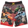 thumbnail image 1 of Monster Jam Grave Digger El Toro Loco Megalodon UPF 50+ Swim Trunks Toddler to Little Kid, 1 of 5