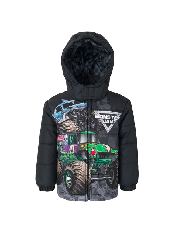 Little Boys' Hooded Puffer Jacket Black