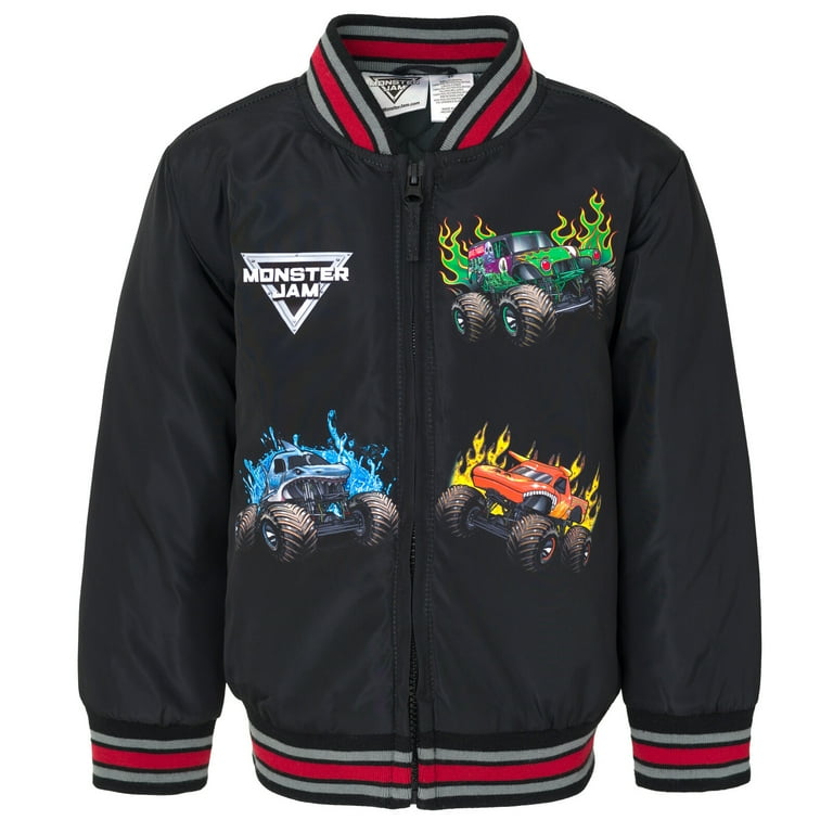 Monster Jam Grave Digger El Toro Loco Megalodon Zip Up Varsity