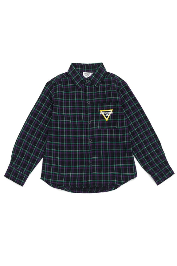 Grave Digger Flannel Matching Family Button Down Shirt Plaid Toddler to Big Kid