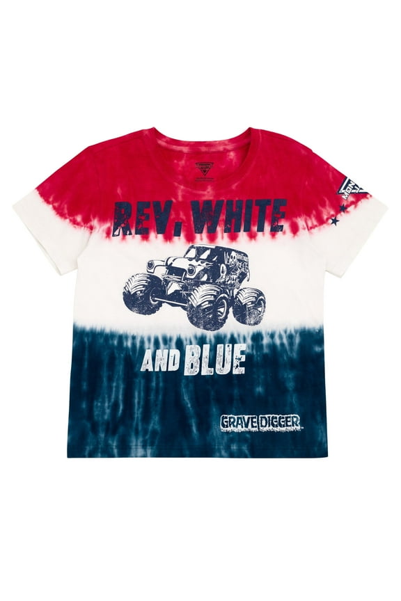 Grave Digger July 4th Matching Family T-Shirt Tie Dye Toddler to Big Kid