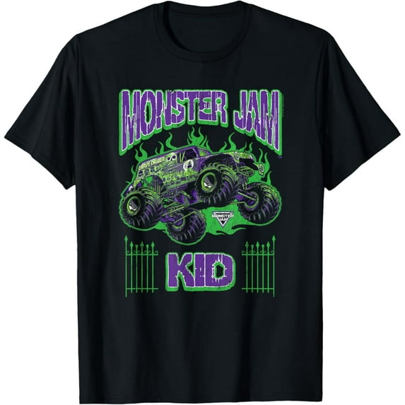 Monster Jam Grave Digger Kid Family Motorsports T-Shirt