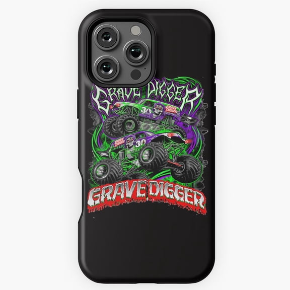 Monster Jam Grave Digger Monster Truck Phone Case for iPhone 16 15 14 13 12 11 Pro Max