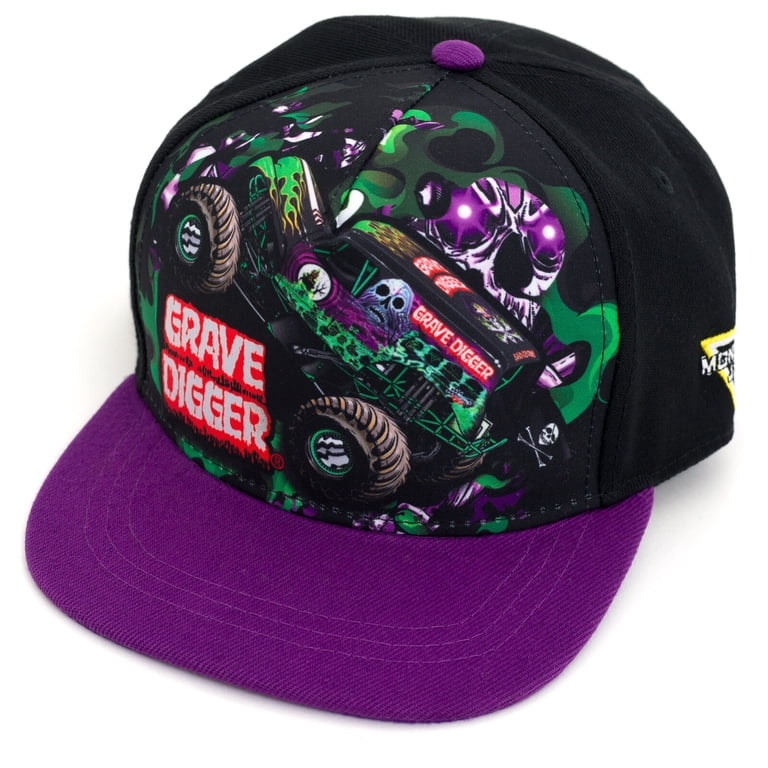 Monster Jam, Grave Digger Toddler Baseball Cap, OS Toddler, Purple