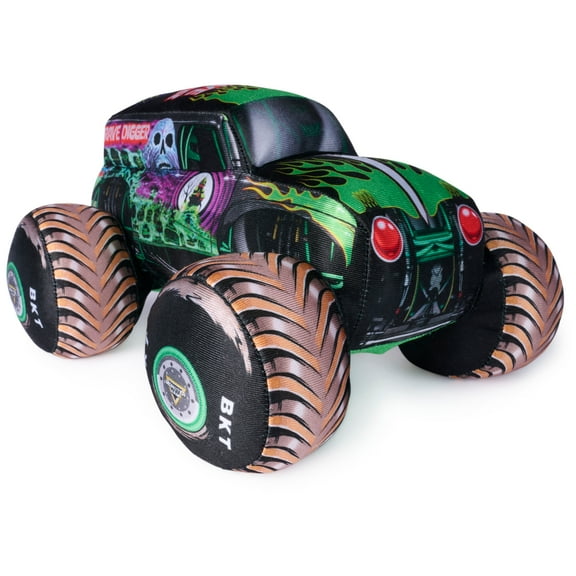 Monster Jam Grave Digger Plush Truck with Lights & Sound Effects, Ages 3 and Up, 10