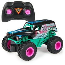 Monster Jam, Grave Digger Remote Control Monster Truck, 1:24 Scale, Nitro Neon Themed