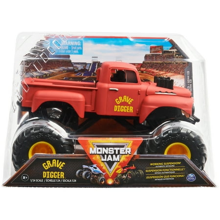 Monster Jam, Grave Digger Retro Die-Cast Monster Truck, 1:24 Scale