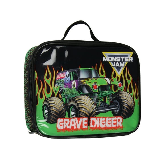 Monster Jam Grave Digger Single Compartment Insulated Big Large Lunch Box Bag