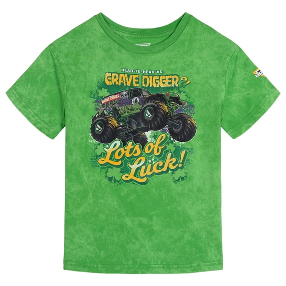 Monster Jam Grave Digger St. Patrick's Day T-Shirt Toddler to Big Kid
