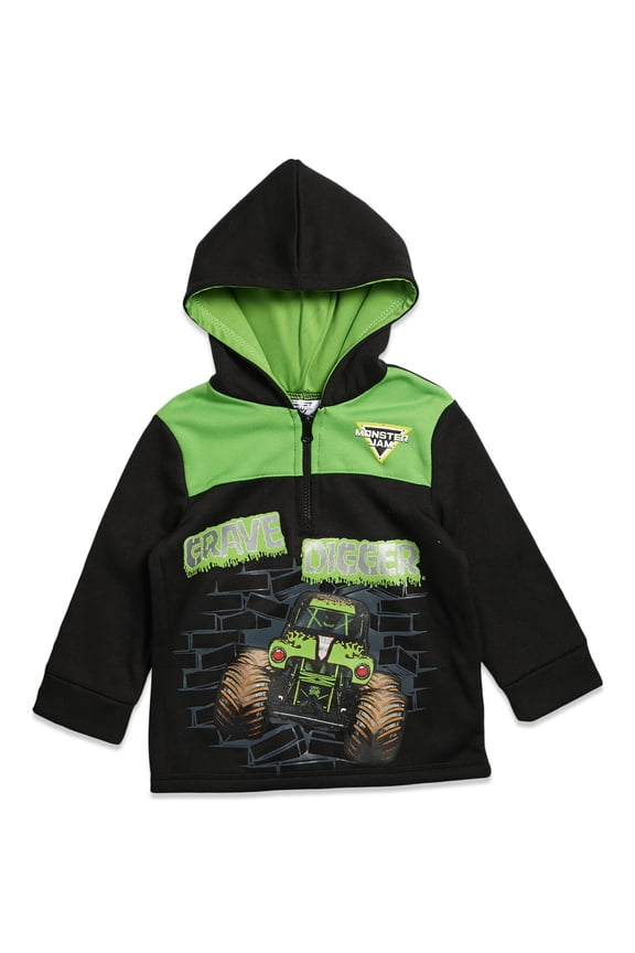Grave Digger Toddler Boys Half Zip Hoodie 3T