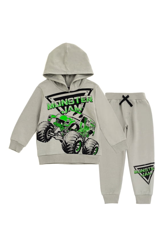 Kid's Long Sleeve Printed Hoodie Jogger Outfit Set (Toddler Boys)