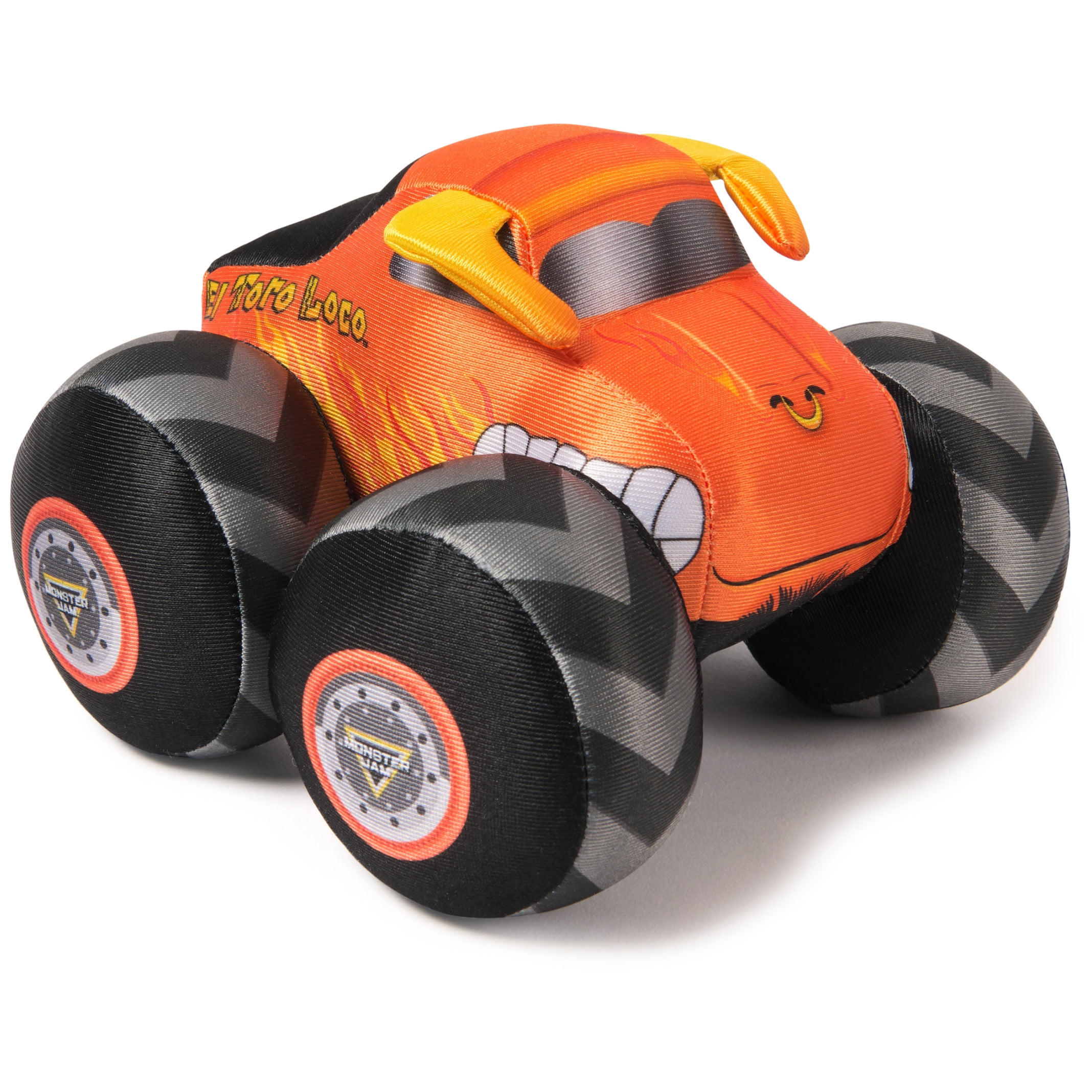Monster Jam El Toro Loco Plush Truck with Sound Effects, Plush Toy for Ages 3 and Up, 7