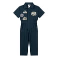 thumbnail image 1 of Monster Jam Little Boys' Short Sleeve Mechanic Cosplay Coverall Dark Grey Monster Trucks, 1 of 4