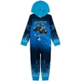 thumbnail image 1 of Monster Jam Little Boys' Fleece Hooded One Piece Megalodon Blue, 1 of 3