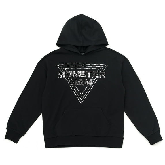 Monster Jam Logo Fleece Drop Shoulder Pullover Hoodie Adult