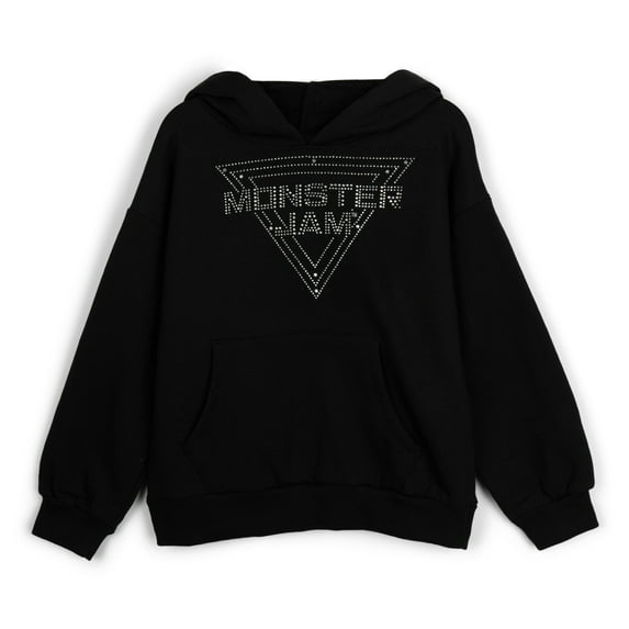 Monster Jam Logo Fleece Drop Shoulder Pullover Hoodie Toddler to Big Kid