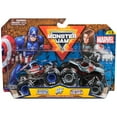 thumbnail image 1 of Monster Jam, Marvel 1:64 Scale Die-Cast Monster Truck Toy Vehicle 2-Pack (Styles May Vary), 1 of 10