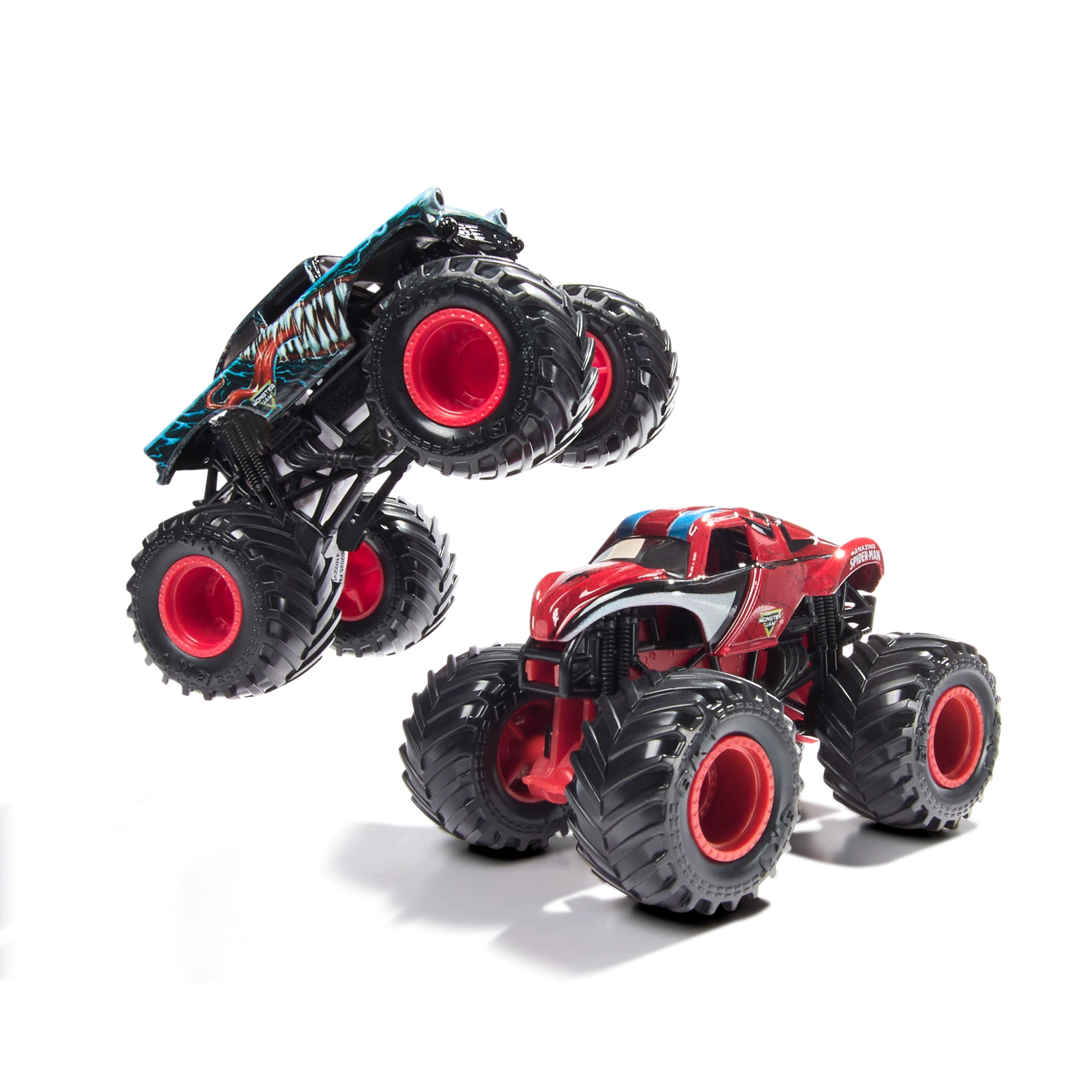 Monster Jam, Marvel Official Venom vs. The Amazing Spider-Man Die-Cast Monster Trucks, 1:64 Scale, Kids Toys for Boys and Girls Ages 3 and up