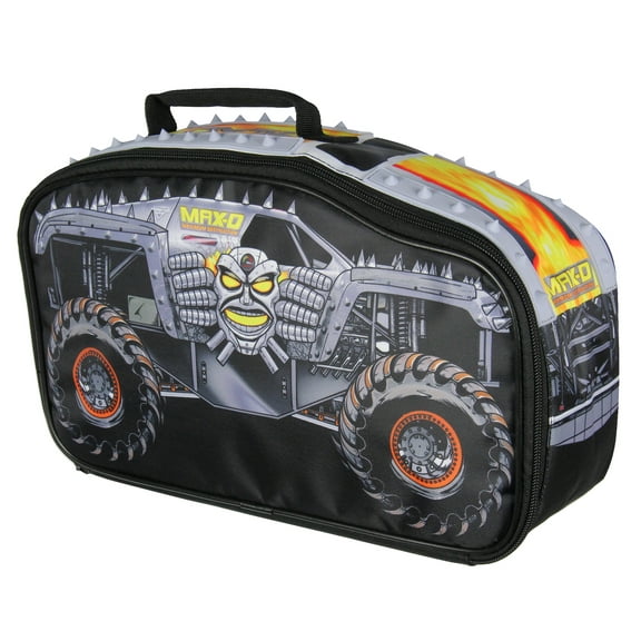 Monster Jam Max-D Truck Shaped Insulated Big Large Work Lunch Box Bag 14"