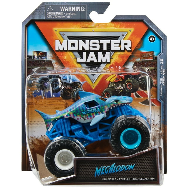 New Monster Jam Megalodon - 1:64 Scale Monster Trucks, Kids Toys 