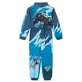 thumbnail image 1 of Monster Jam Megalodon French Terry Racing Zip Up Coverall Toddler to Big Kid, 1 of 5