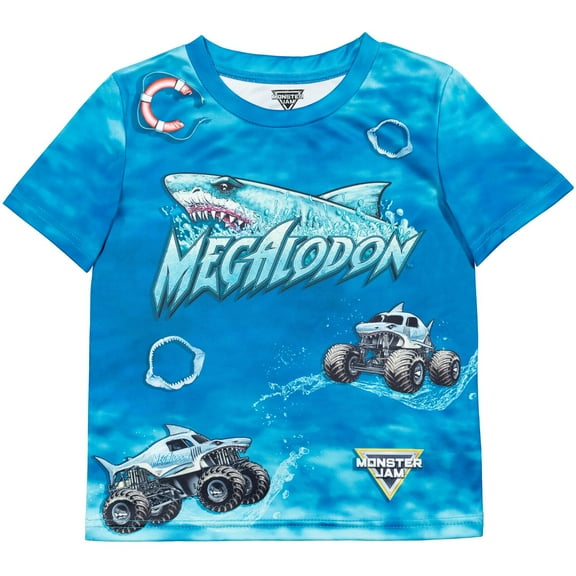 Monster Jam Megalodon Monster Truck Toddler Boys T-Shirt Toddler to Big Kid